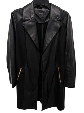 Marc New York by Andrew Marc Women's Black Faux Leather Coat. NWOT